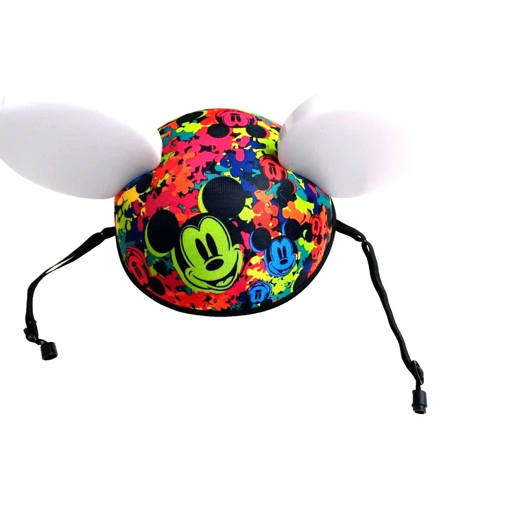 Disney Parks Mickey Mouse Neon Splatter Light Up Ear Hat Kids Glow Souvenir